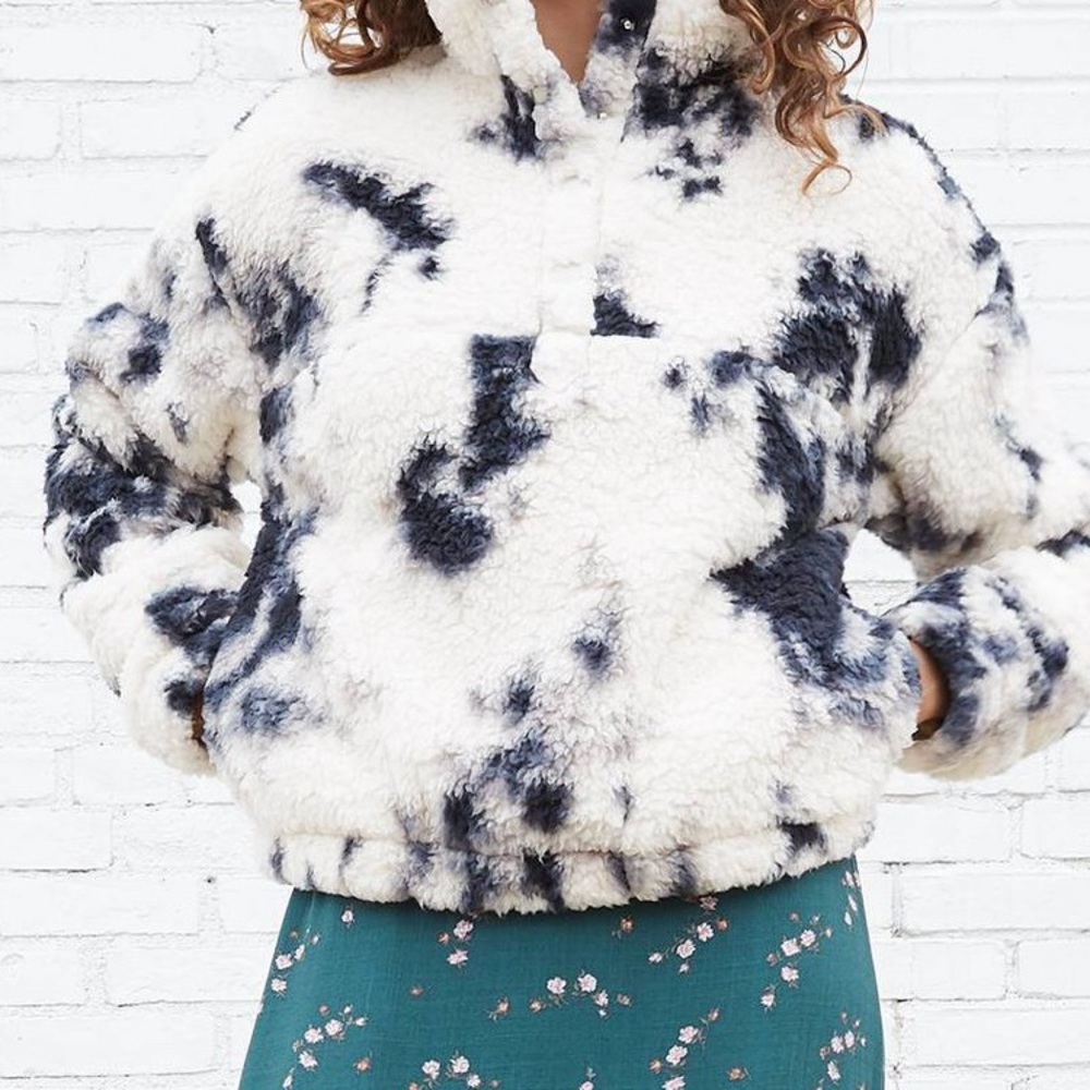 Wild Fable Target Sherpa Black White Tie-dye Small